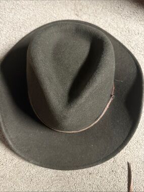 Four season  felt scala Classic dark brown/dark olive green with Thin Brown Band